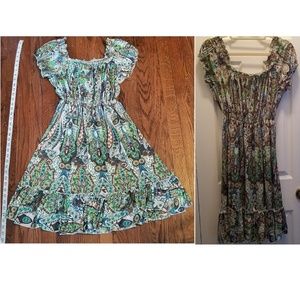 Shoreline Stretch Waist Scoop Neck Summer Dress XX